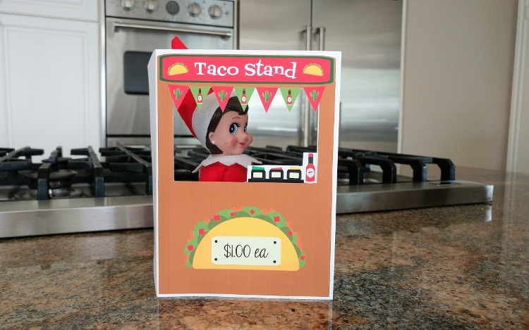 Elf on a Shelf Printable Taco Stand
