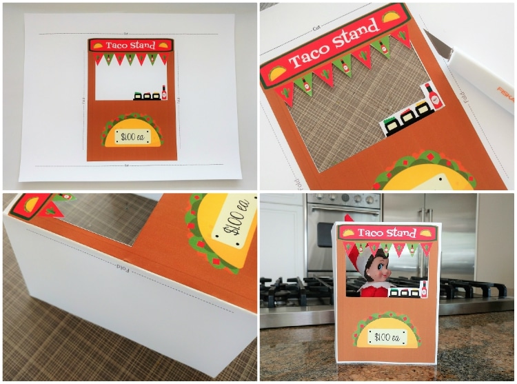 Get an Elf on a Shelf Printable Taco Stand for your Elf this Holiday Season