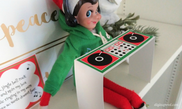 Get a Printable Elf DJ Booth with a Poem for Your Music Lover