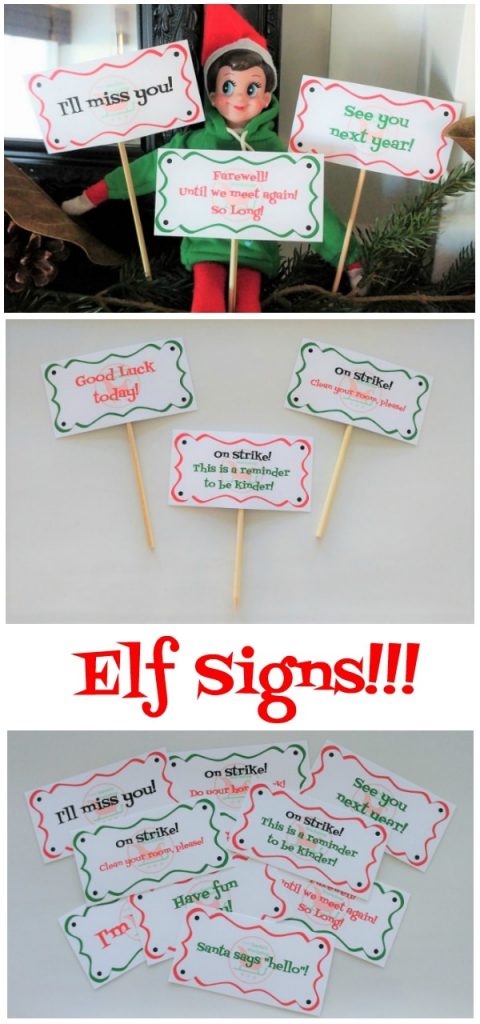 Make life Easier with These Printable Elf Signs for First Day, Last Day, and In Between