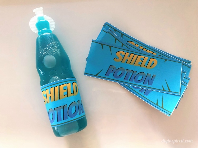 you can get the free printable here free printable shield potion - fortnite birthday invitations free
