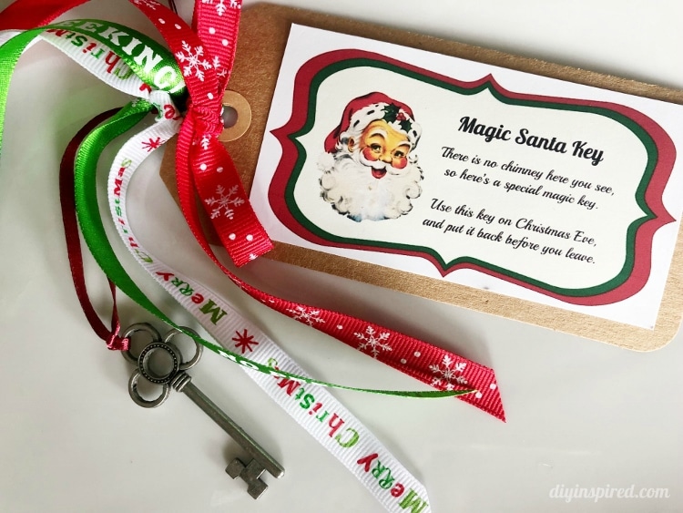 Santa's Magic Key MDF Wooden Key Christmas Key Xmas Shapes Blank Craft Wood 