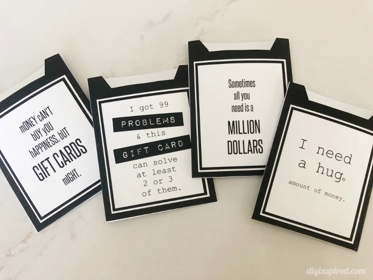Funny Printable Gift Card Holders