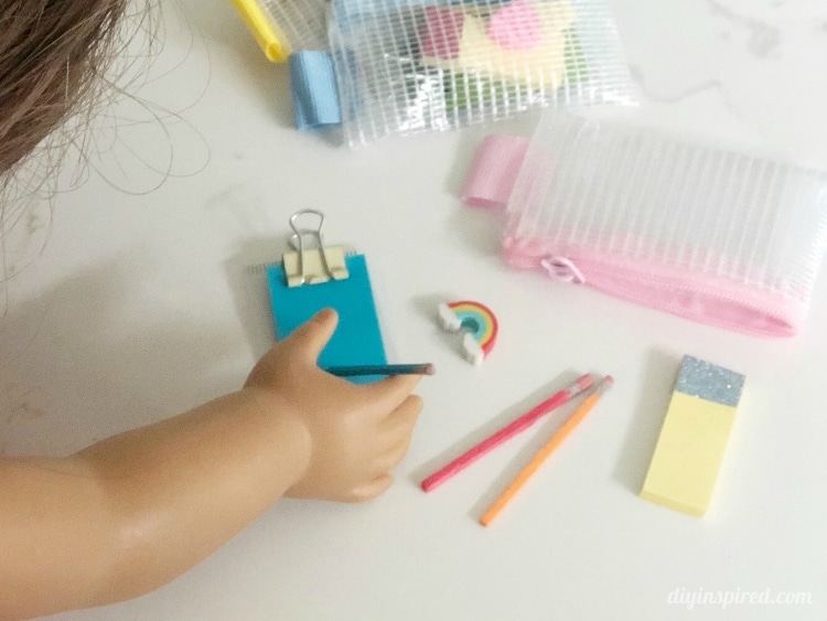 Dollar Store DIY Doll School Supplies - DIY Inspired
