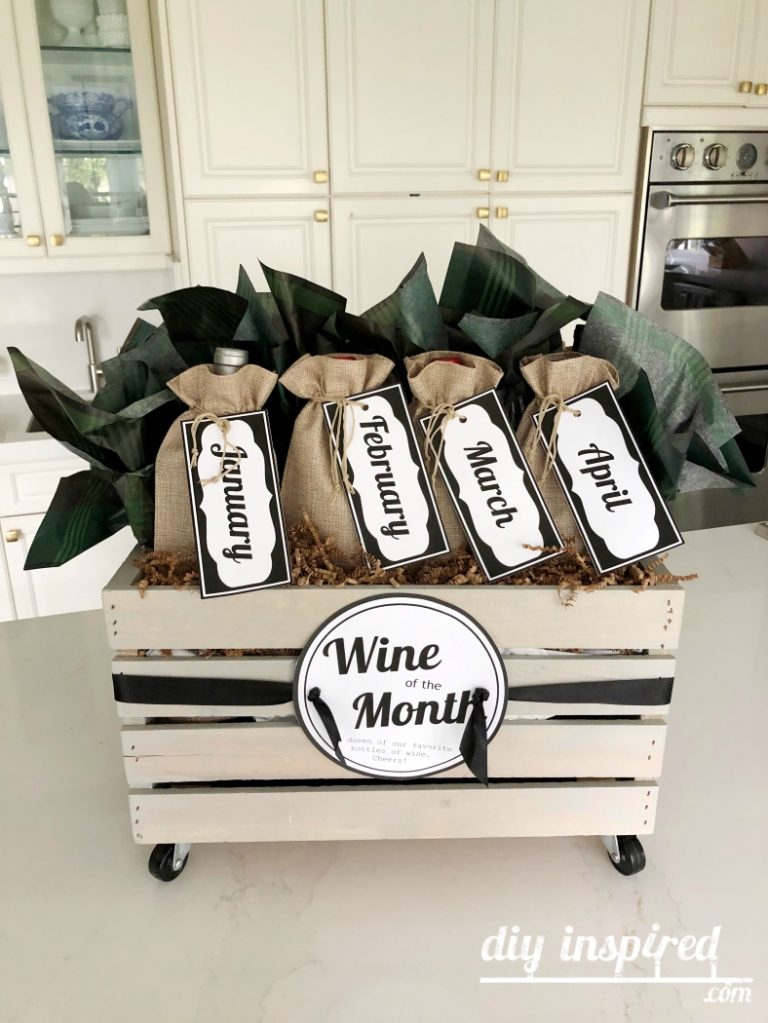 Wine of the Month Gift Basket Idea