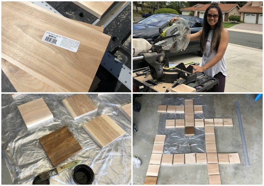 Cutting Giant Scrabble Tiles