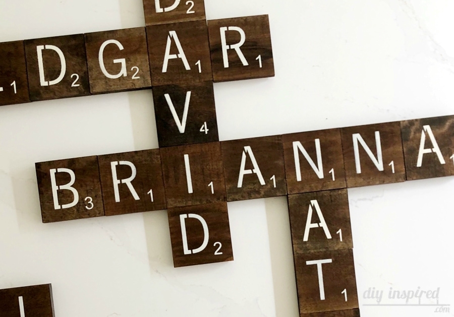 How to Make Giant Scrabble Tiles - DIY Inspired