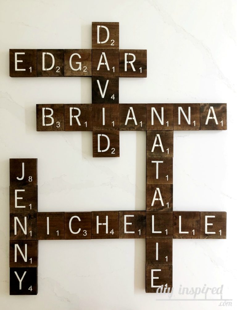 DIY Scrabble Tile Wall Art DIY Inspired