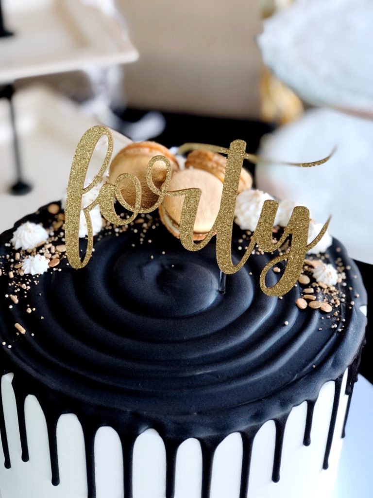 Black White And Gold 40th Birthday Party DIY Inspired