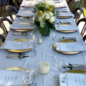 Outdoor Dinner Party Table Setting