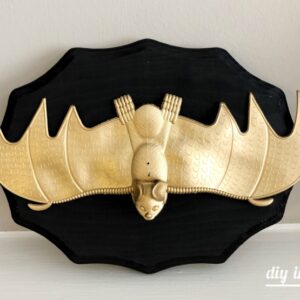 DIY Gold Bat Taxidermy for Halloween