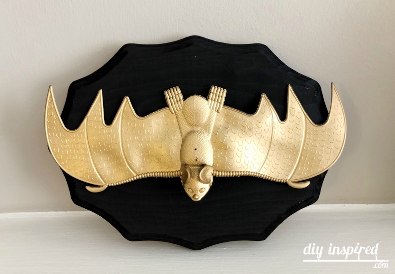 DIY Gold Bat Taxidermy for Halloween