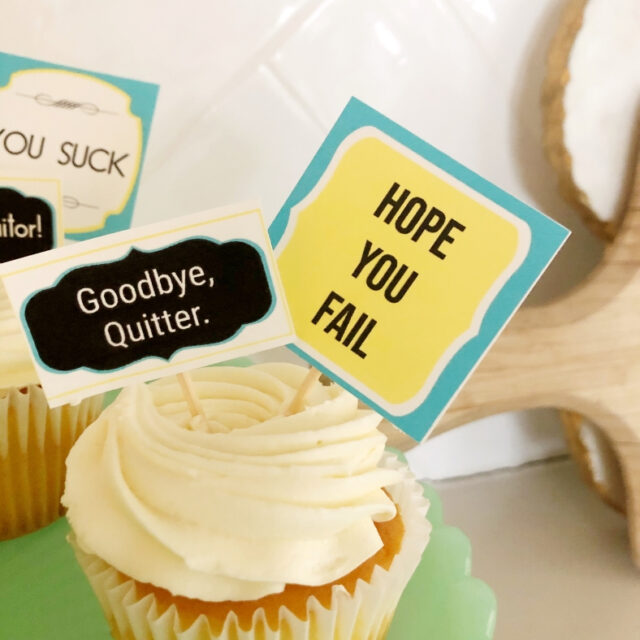 Farewell Party Cupcake Toppers for Co Worker - DIY Inspired