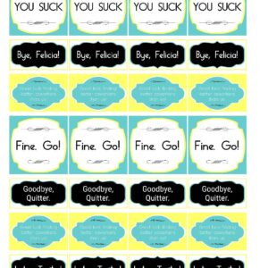 Sarcastic Goodbye Party Cupcake Toppers - DIY Inspired