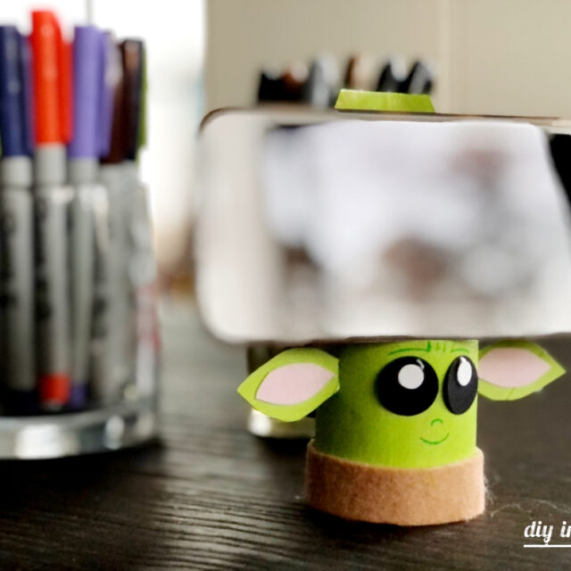 Cardboard Tube Baby Yoda Craft DIY Inspired