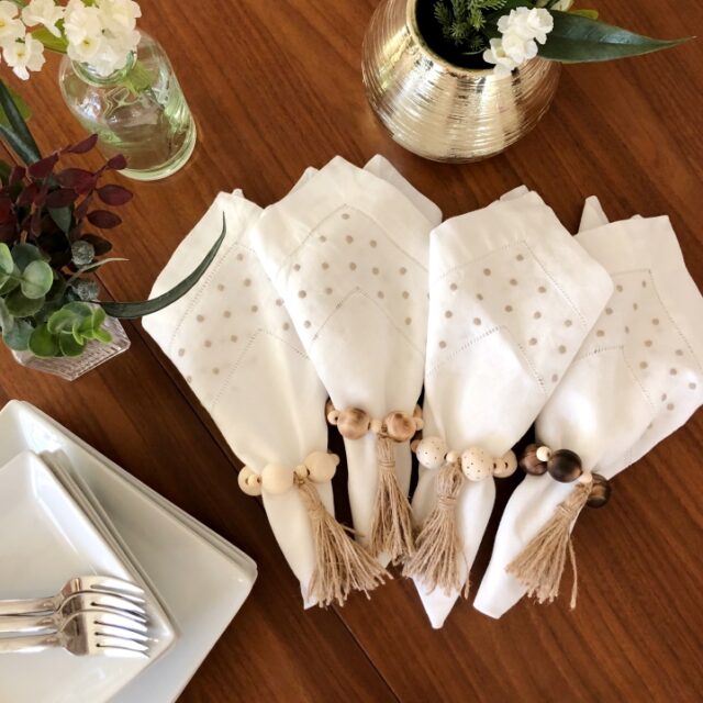 DIY Boho Style Napkin Rings DIY Inspired