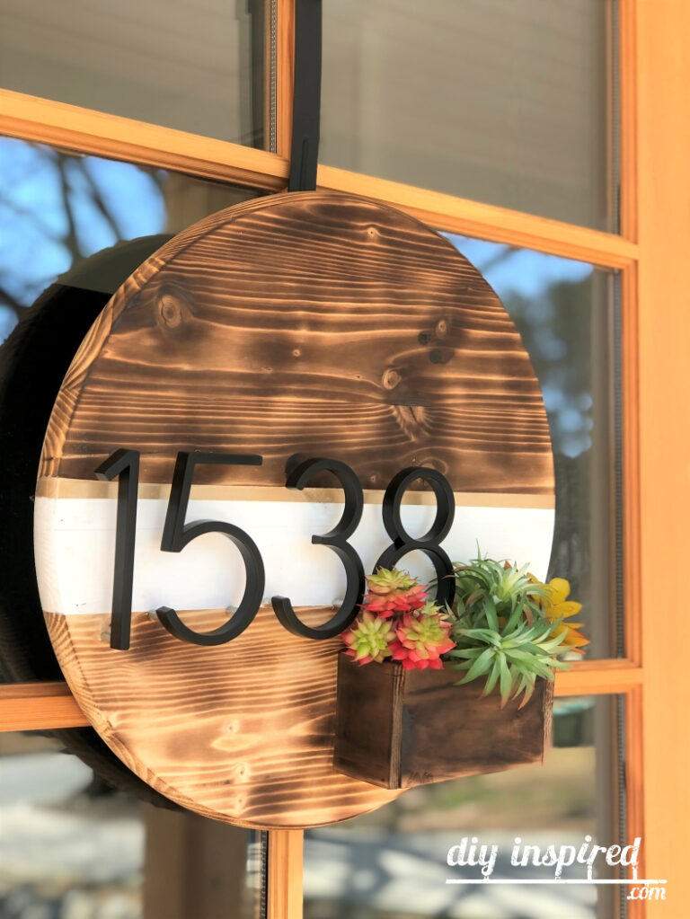 Torched Address Wreath with Floating Numbers