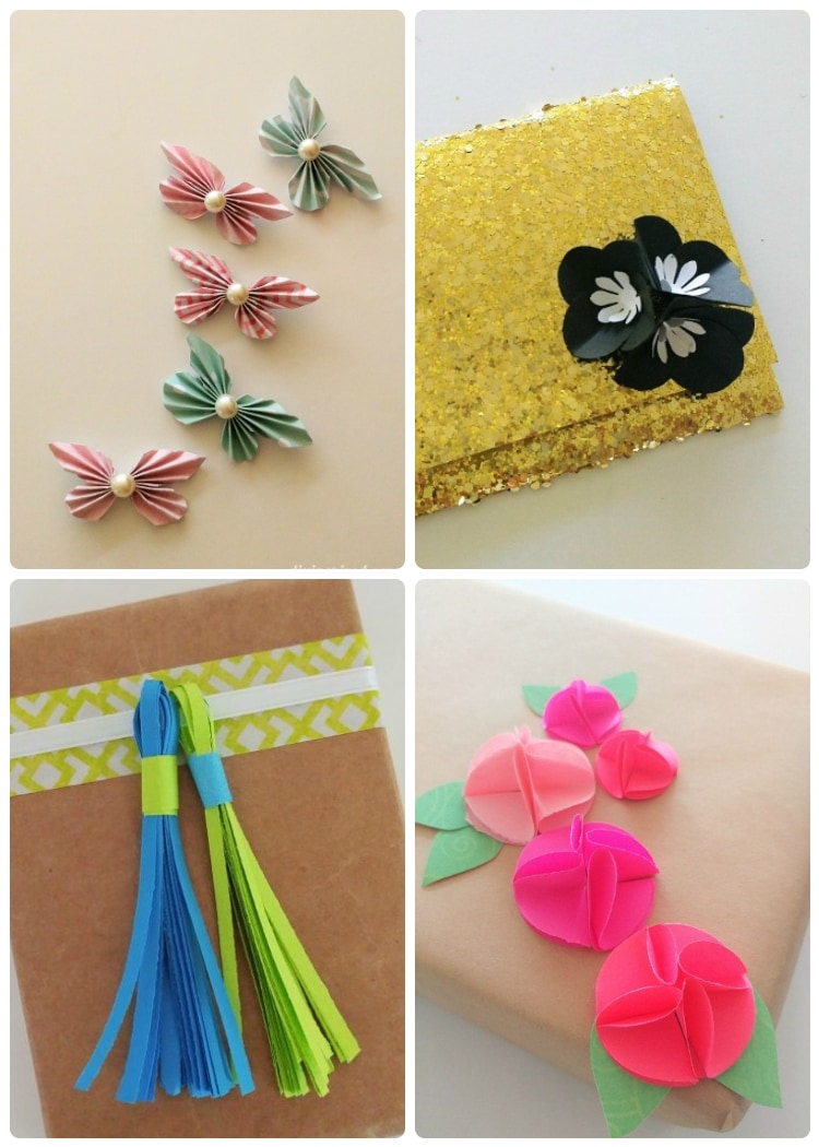 Easy DIY Paper Embellishments for Gift Wrapping