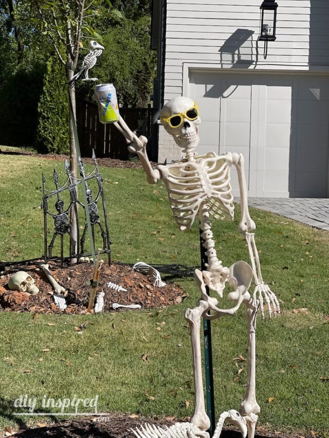 Halloween Decorating with Skeletons - DIY Inspired