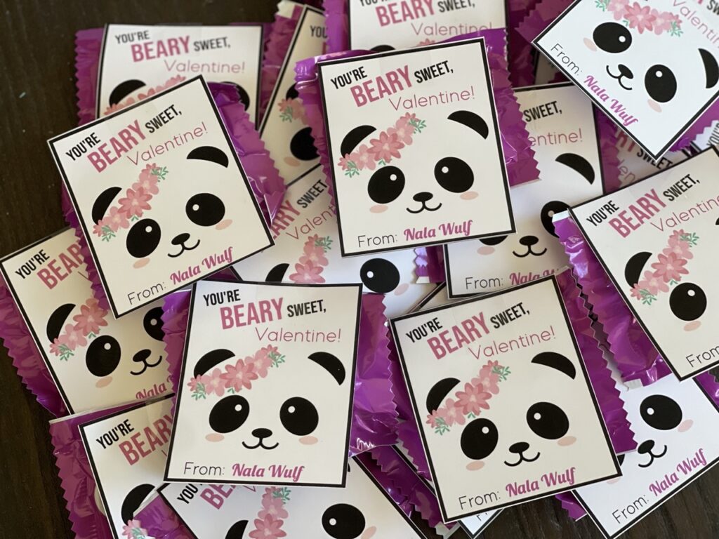 Free Printable Panda Valentine Cards